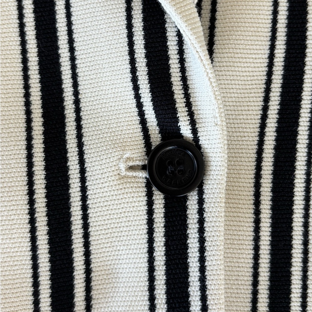 Max Mara Weekend blazer jacket striped black White medium small - Picture 5 of 11